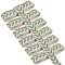 18 Yards Polyester Leaf Jacquard Ribbons, Dark Sea Green, 1- inch(25.5mm)