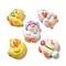 Opaque Resin Decoden Cabochons, Cartoon Duck Mixed Shapes, Mixed Color, 22.5~27x20~27x10.5~11.5mm