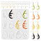 DIY Jewerly Making Finding Kits, Including Silicone Molds, Brass Earring Hooks and Open Jump Rings, Teardrop, 106.5x95.5x4.5mm