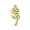 Ion Plating(IP) 304 Stainless Steel Pendants, Real 18K Gold Plated, Flower, 24x9x2mm, Hole: 1.8mm