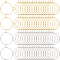 200Pcs 2 Colors Brass Wine Glass Charm Rings, Hoop Earrings Findings, Nickel Free, Platinum & Golden, 25x0.8mm, 20 Gauge, 100pcs/color