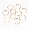 Brass Linking Rings, Soldered, Nickel Free, Real 18K Gold Plated, 18x1mm, Inner Diameter: 16mm