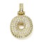 Brass Micro Pave Clear Cubic Zirconia Pendants, Real 18K Gold Plated, Letter O, 30mm, Hole: 4.8x3.5mm, Pendant: 23.5x13.5x5.5mm