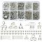 DIY Alloy & Iron Jewelry Making Findings Kit, Platinum, 12x6mm, Hole: 1.2mm
