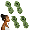 4 Bundles Round Elastic Cord, with Synthetic Rubber Inside, for DIY Craft, Yellow Green, 2.5mm, about 5.47 Yards(5m)/Set