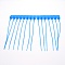 PP Plastic Tamper Seals, Disposable Self-Locking Tie, for Clothings Supplies, Deep Sky Blue, 250x19.5x15.5mm, Hole: 3mm and 5mm