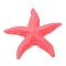 Opaque Resin Cabochons, Starfish, Salmon, 72x72x12mm
