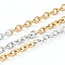 Two Tone 304 Stainless Steel Cable Chains, Soldered, with Spool, Golden & Stainless Steel Color, 3x2x1mm, 32.8 Feet(10m)/roll
