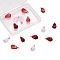 15Pcs 3 Colors Resin Pendants, with Golden Plated Iron Loops, Imitation Food, Pomegranate Seed, Mixed Color, 16x9mm, 5pcs/color