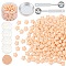 Sealing Wax Particles Kits for Retro Seal Stamp, with Stainless Steel Spoon, Candle, Plastic Empty Containers, PeachPuff, 9mm, 200pcs