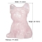 Natural Rose Quartz Dog Carved Healing Figurines, for Home Desktop Display Decorations, 170~230x190~240x280~350mm