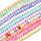 Natural Freshwater Shell Beads Strands, Ronedlle, Dyed, Mixed Color, 6x3.5~4mm, Hole: 1mm, about 97~99pcs/strand, 15.08~ 15.47 inch(38.3~39.3cm)
