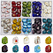 120Pcs 10 Colors Handmade Gold Sand Lampwork Beads Strands, Nuggets, Mixed Color, 12x11x7mm, Hole: 1mm, about 50pcs/strand, 23.62 inch(60cm), 12pcs/color