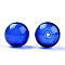 Transparent Blow High Borosilicate Glass Globe Beads, Round, for DIY Wish Bottle Pendant Glass Beads, Dark Blue, 18x17mm, Hole: 2mm
