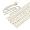 Brass Chain Necklace Making, with Natural Gemstone, Rack Plating, Long-Lasting Plated, Real 18K Gold Plated,, 18.82 inch(47.8cm)