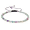 Adjustable Women's Fluorite Beaded Bracelet, with Simple and Versatile Hand-wove Bead, Show in Picture