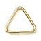 Brass Triangle Linking Ring, Buckle Clasps, Quick Link Connector, Fit for Top Drilled Beads, Webbing, Strapping Bags, Long-Lasting Plated, Real 14K Gold Plated, 7x7.5x0.8mm