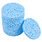 12Pcs Beauty Facial Sponges, Flat Round, Deep Sky Blue, 8x0.75cm