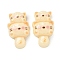 Resin Cabochons, Cat, Blanched Almond, 29.5x17.5x8mm