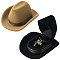 4Pcs 2 Colors Hat Velvet Jewelry Boxes, Jewelry Case for Rings Pendant Storage, Mixed Color, 6.8x5.7x3.6cm, 2pcs/color