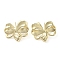 Brass Studs Earrings, Long-Lasting Plated, Lead Free & Cadmium Free, Bowknot, Real 18K Gold Plated, 17x22mm
