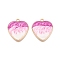 Rack Plating Alloy Enamel Pendants, Cadmium Free & Nickel Free & Lead Free, Light Gold, Heart Charm, Pearl Pink, 25.5x23x2mm, Hole: 2mm