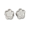 304 Stainless Steel European Beads, Cabochon Settings for Enamel, Large Hole Bead, Stainless Steel Color, Flower, 10x10.5x8mm, Hole: 4.5mm