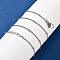 2MM Brass Satellite Chain Necklaces for Women, With 304 Stainless Steel Lobster Clasps, Rack Plating, Lead Free & Cadmium Free, Long-Lasting Plated, Platinum, 17.56 inch(44.6cm)