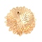 Brass Bead Caps, Flower, Golden, 23.5~24x4.5mm, Hole: 1mm