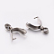 Tarnish Resistant 201 Stainless Steel Pinch Bails, Ice Pick Pinch Bails for Pendant Making, Stainless Steel Color, 12.5x5mm, Hole: 5x3.5mm, Pin: 0.6mm