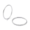 Non-Tarnish 304 Stainless Steel Textured Finger Rings, Stainless Steel Color, US Size 7 1/4(17.5mm)