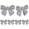 15Pcs 304 Stainless Steel Pendants, Bowknot Charm, Anti-Tarnish, Stainless Steel Color, 20x24.5x3mm, Hole: 1.4mm