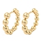 Brass Hoop Earrings for Women, Light Gold, 18x3.5mm