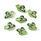 Handmade Lampwork Enamel Beads, Bird, Dark Sea Green, 14~14.8x20~20.3x9~9.8mm, Hole: 0.8~0.9mm