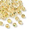 20Pcs Transparent Electroplate Glass Beads, Faceted, Round, Gold, 7.5x7mm, Hole: 1.2mm