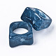 樹脂フィンガー指輪  天然石風  マリンブルー  usサイズ6 3/4(17.1mm) X-RJEW-N033-010-B04-2