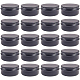 Benecreat20パック1.7オンス缶スクリュートップ丸型アルミ缶スクリュー蓋容器-店のスパイスに最適  キャンディー  お茶や贈り物（黒） CON-BC0005-10B-2