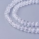 Grado de hilos de perlas de cristal de cuarzo naturales G-F619-34-3