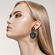 ANATTASOUL 2 Pairs 2 Colors Alloy Double Flower Dangle Stud Earrings EJEW-AN0001-31-6