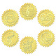 Craspire 144 pz adesivi in lamina d'argento in rilievo 2 pollici autoadesivi certificato adesivi sigillanti nota musicale medaglia decorazione adesiva per buste premi di nozze confezioni di carte regalo di laurea DIY-WH0451-012-1