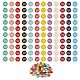 120 pièces 12 couleurs breloques en alliage plaqué or ENAM-SZ0001-64W-1