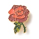 Rose Flower Enamel Pin JEWB-C012-08E-1