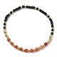Ensemble de bracelets extensibles en perles de laiton et pierres précieuses naturelles mélangées BJEW-TA00340-2