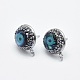 Natural Gemstone/Shell Stud Earring Findings RB-L031-23-2