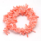 Copeaux teints brins de perles de corail synthétiques X-CORA-Q026-01E-2