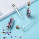 Botella de cristal frasco de vidrio para envases de abalorios X-CON-E008-60x16mm-5