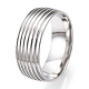 201 Stainless Steel Grooved Finger Ring Settings STAS-WH0047-06S-2