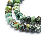 Brins de perles turquoises africaines naturelles (jaspe) G-E569-I23-3