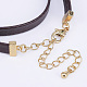 PU Leather Cord Choker Necklaces NJEW-H477-40-5