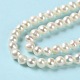 Fili di perle di perle d'acqua dolce coltivate naturali PEAR-E018-44-4